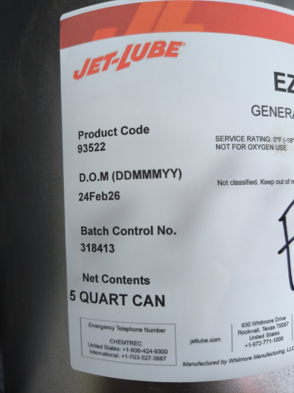 Jet-Lube 93522 EZY-TURN #5 Plug Valve Sealant 10 LB Pail Amber
