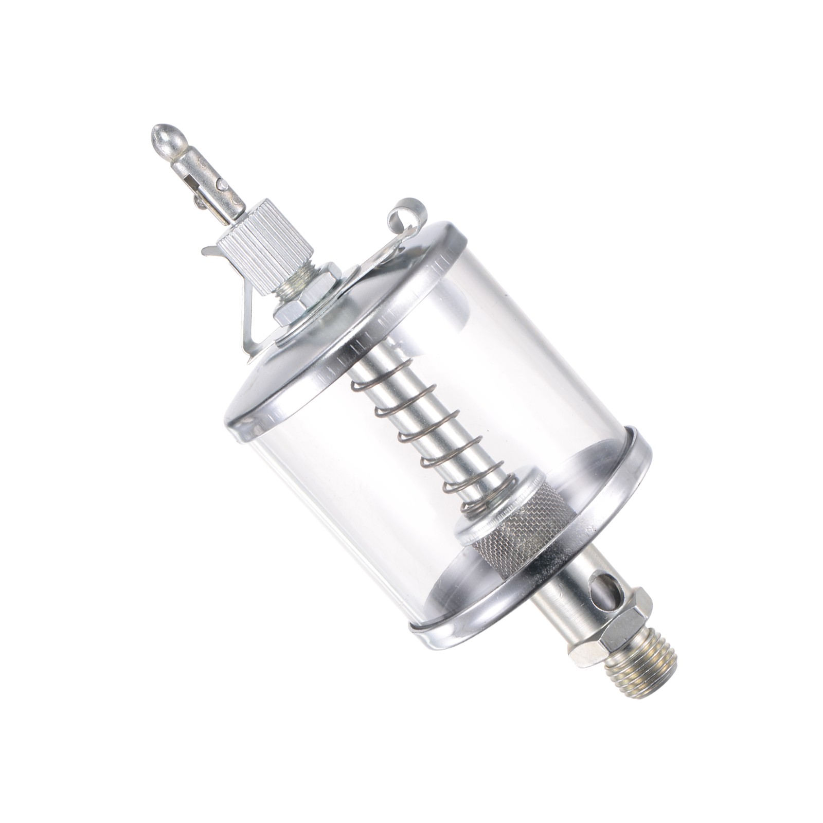 1PCS G1/4 Needle Valve Type Oil Cup Sight Gravity Drip Feed Oiler