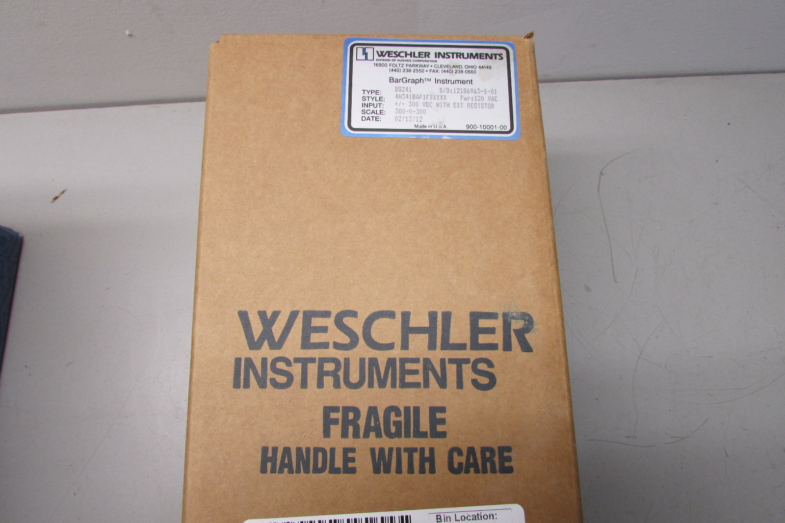Weschler Instruments Bargraph BG241 Style: 4H341BAFXXXXX 300-0-300 Scale