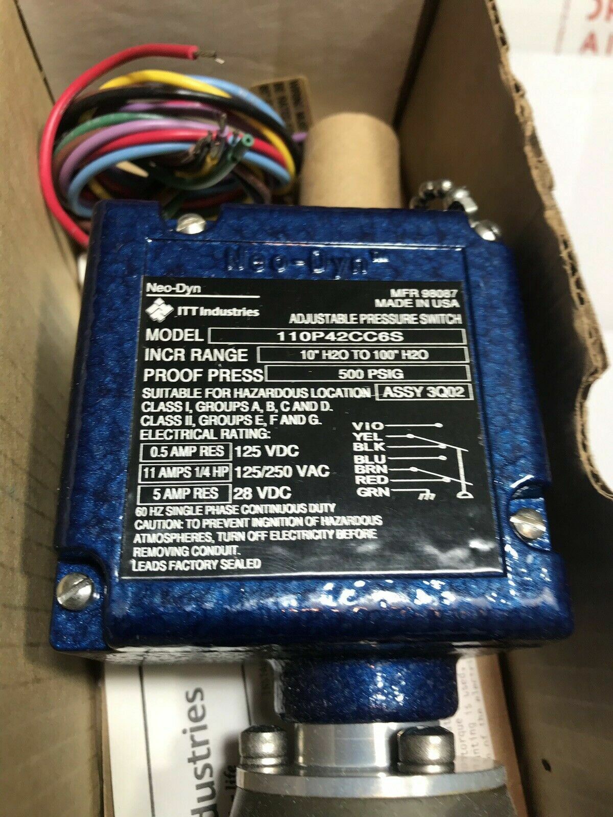 NEO-DYN 110P42CC6S Adjustable Pressure Switch
