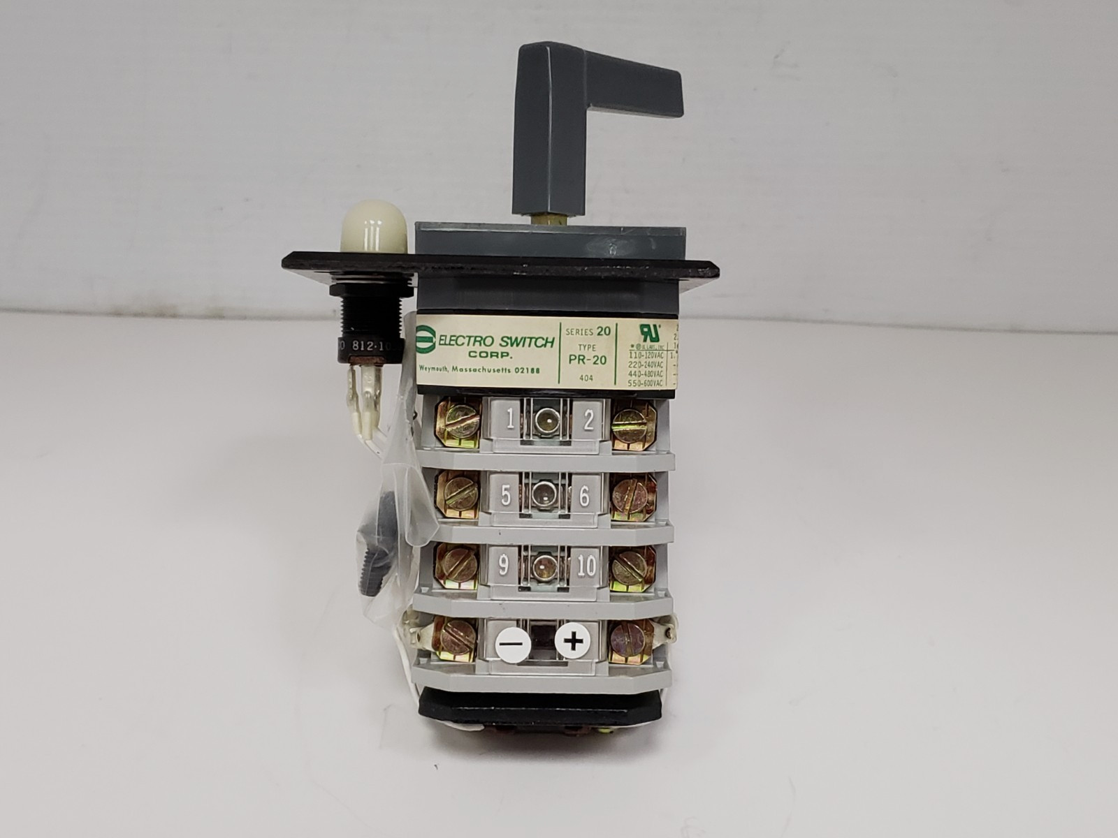 ELECTROSWITCH PR-20-20PZD 1302C8 001 8329 ROTARY CAM SWITCH 4 POS MAINTAINED NNB