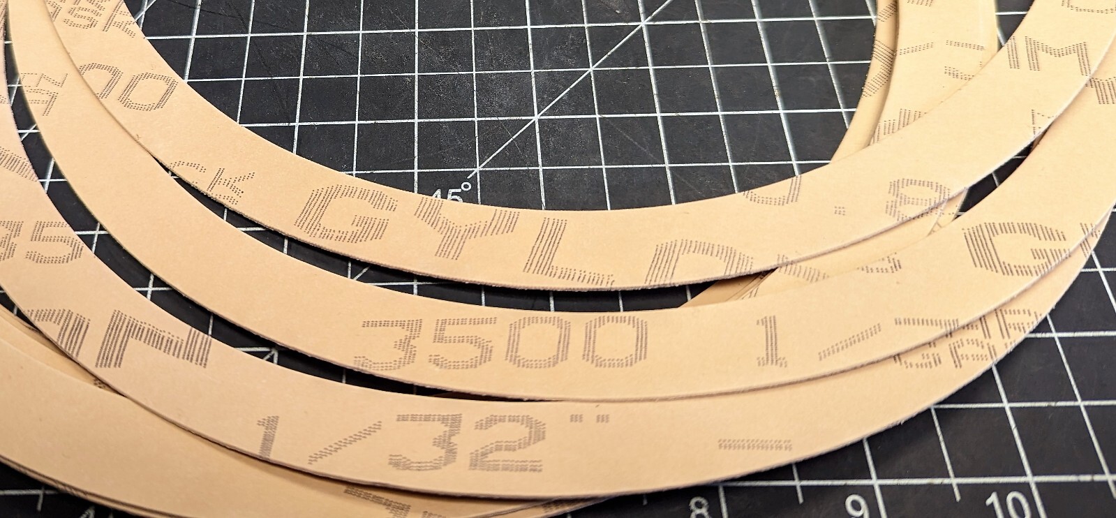 (10 PACK) 9.449” ID X 10.748” OD Ring Gasket GARLOCK GYLON 1/32” Thick [C4S2]