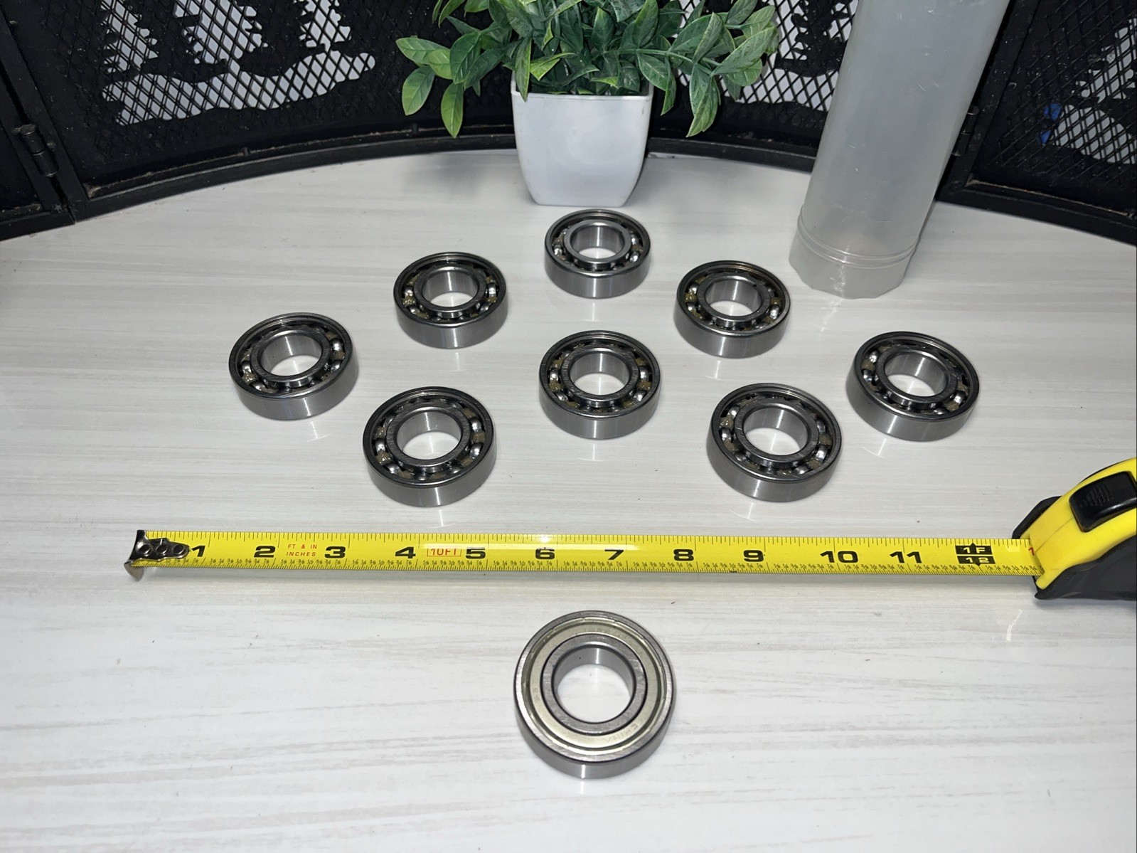 9 QTY! BULK LOT- SST 6205-ZC3 ONE SIDE METAL SHIELD BALL BEARING —NEW
