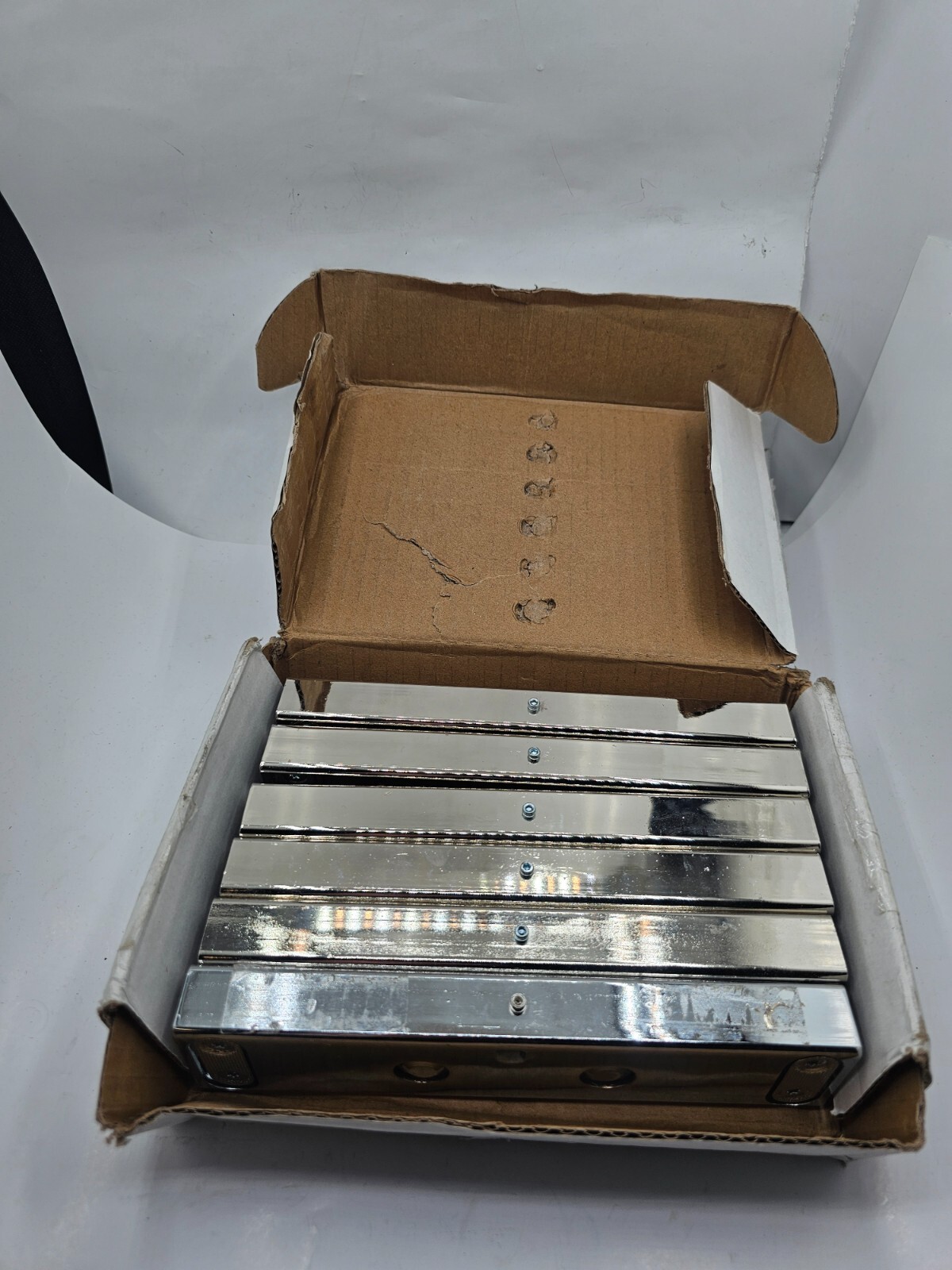 (QTY 6) Expolinc Profile Connector Steel Chrome Finish 6910