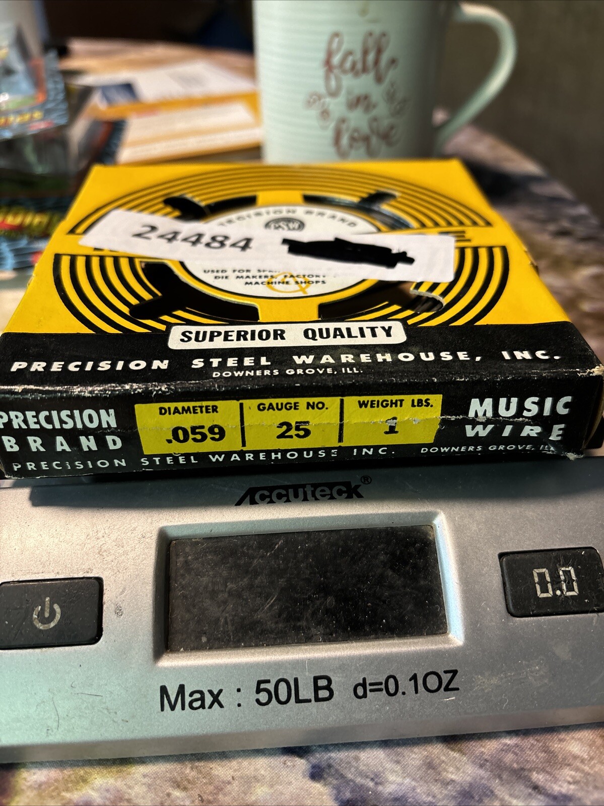 NOS Precision Brand Superior Quality Music Wire 1 Lb. .059 Diameter Roll