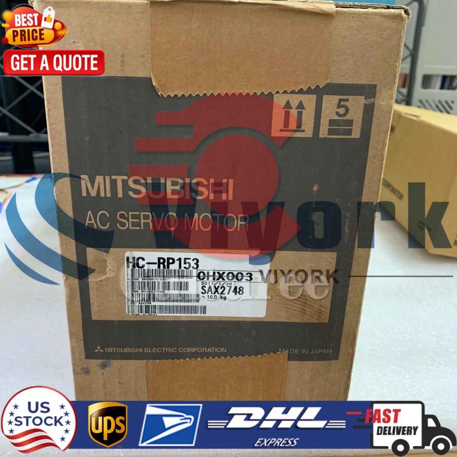 Mitsubishi HC-RP153 AC SERVO MOTOR SRVMTR 1.5KW 3000RPM NEW