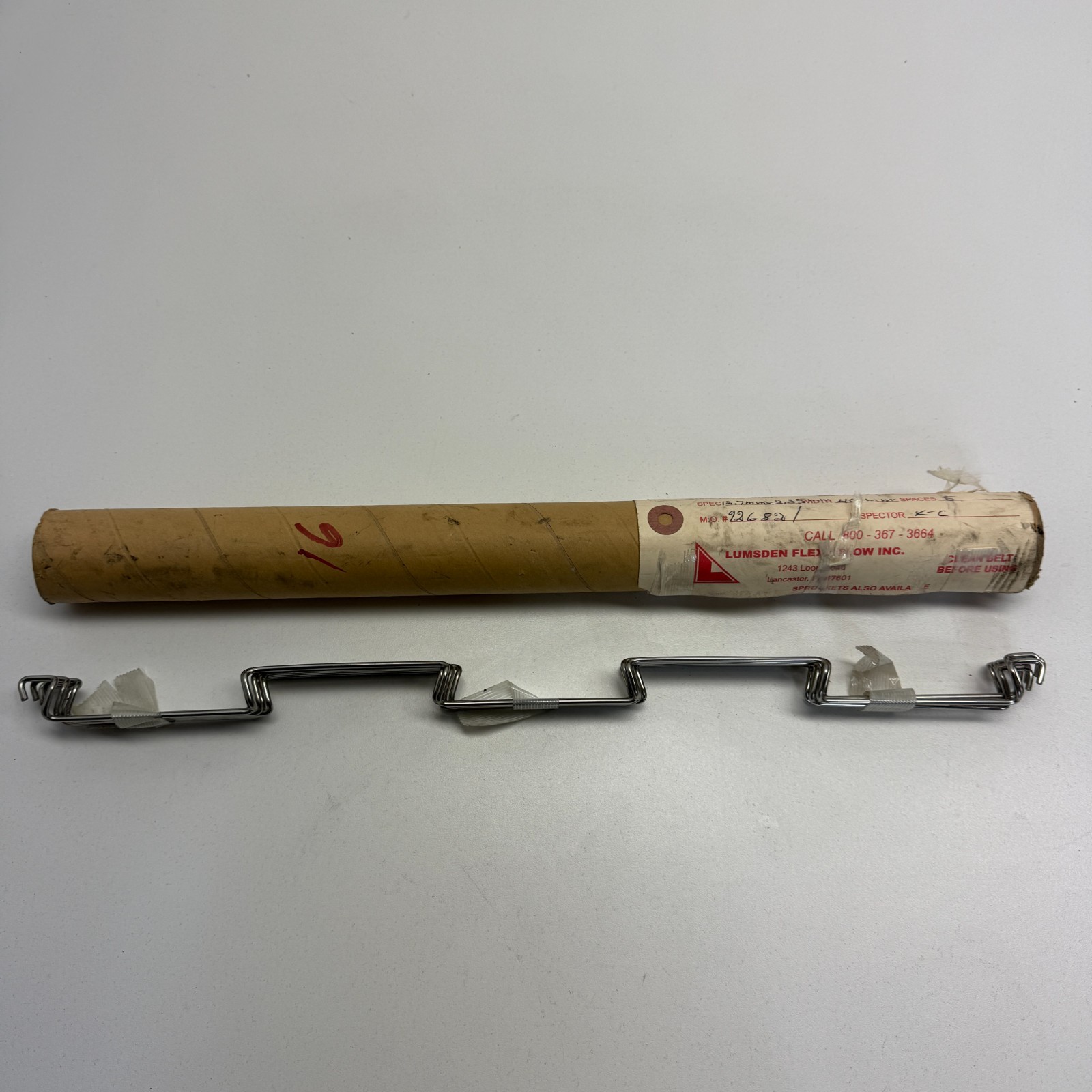 Lumsden Flexx Flow 5 Spaces Conveyor Belt SIZE: 1/2” x 3/32″ x 15-3/4” WIDTH