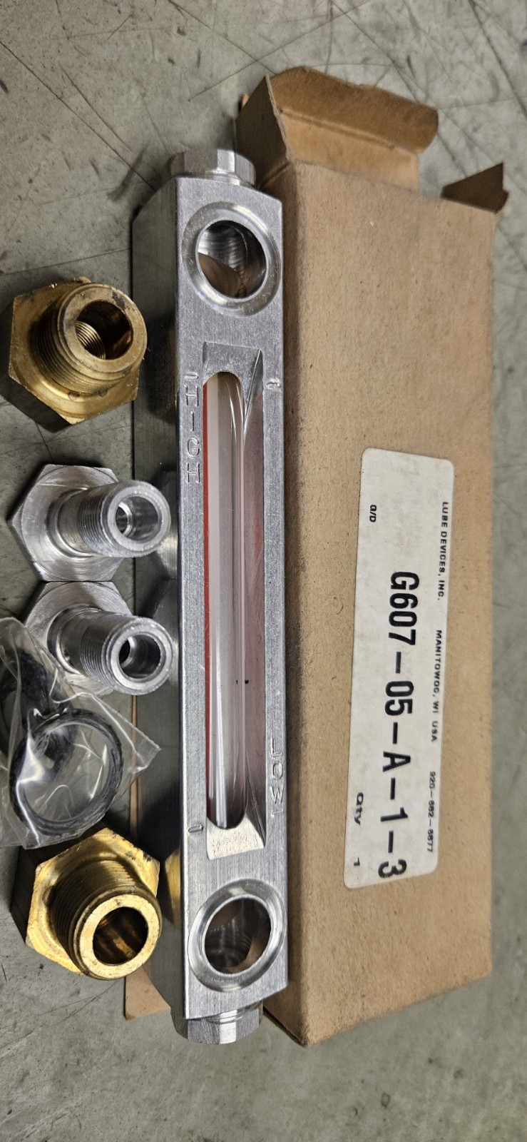 Ldi Industries G607-05-A-1-3 Adapter, Pipe, Sight Glass: Borosilicate