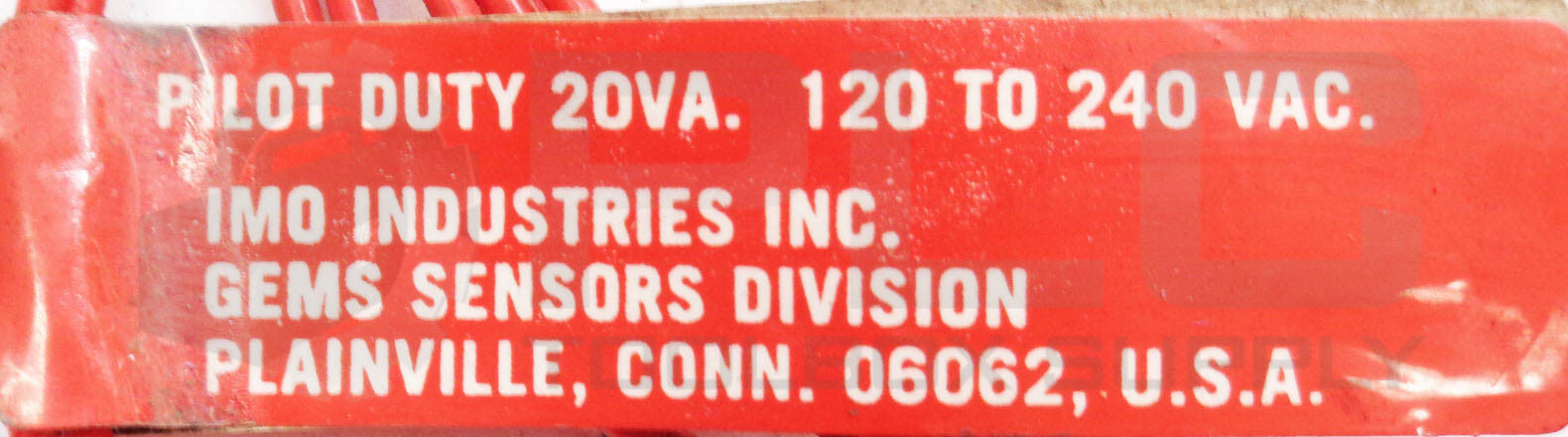 NEW GEMS SENSORS PILOT DUTY 20VA 120 TO 240VAC SENSOR