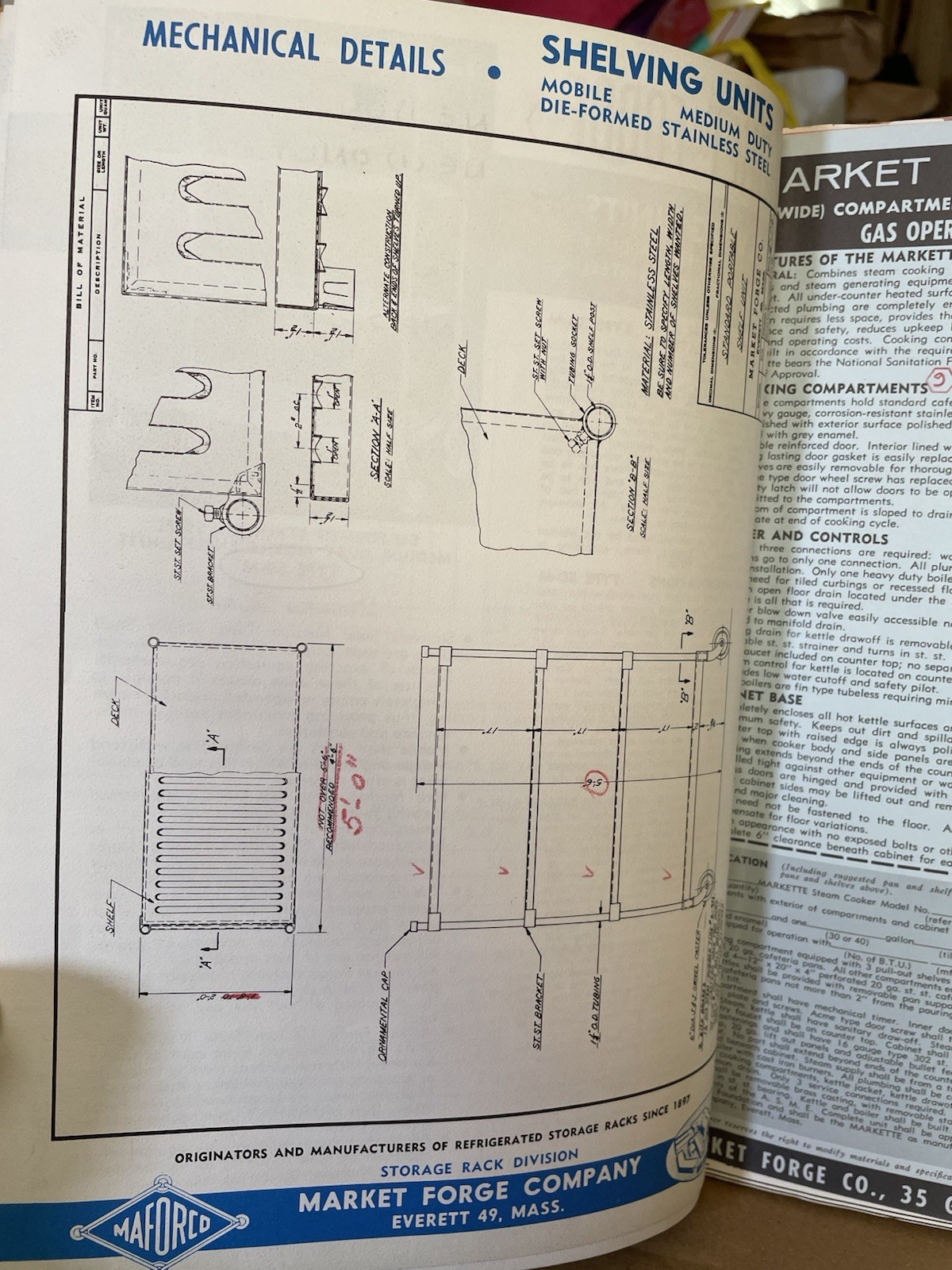 1950’S Commercial Kitchen Equipment brochures 20+ pages North Senior HS MA MCM
