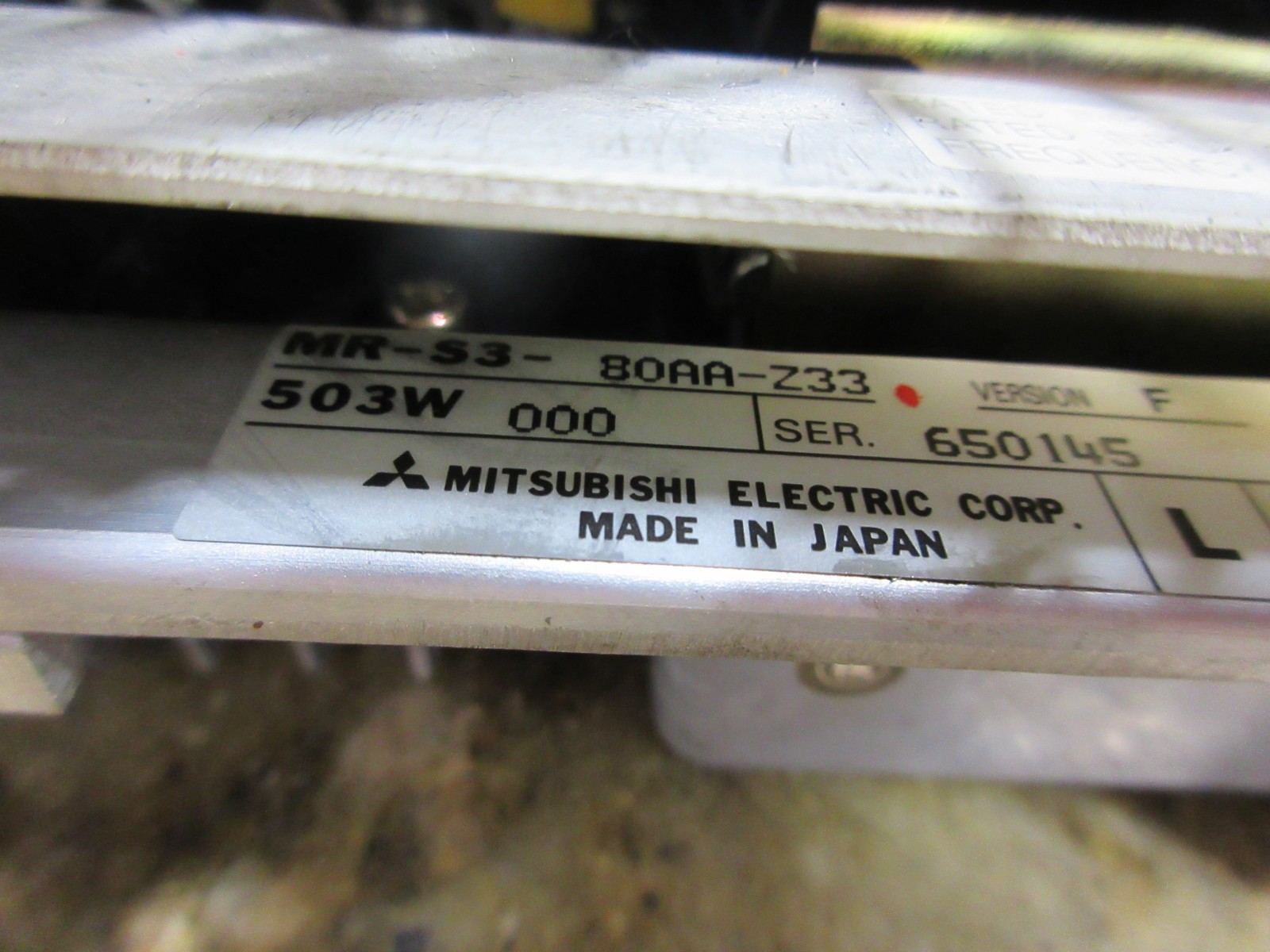 *SPECIAL* MITSUBISHI DRIVE MR-S3-80AA-Z33 RF203 BN634E713G52 RF23E BN634E167G51