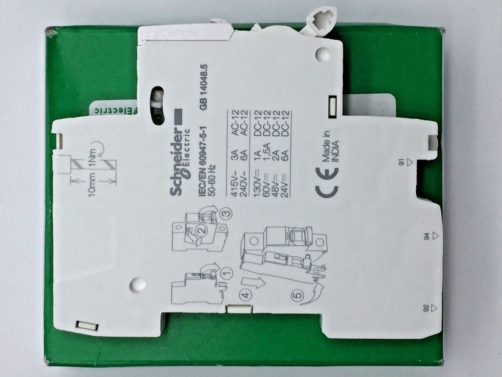 Schneider A9A26927 Acti9 iSD Auxiliary Contact 2A DC 6A AC 240-415VAC 24-130V DC