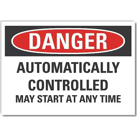 Lyle Lcu4-0621-Ed_14X10 Danger Sign, 10 In Height, 14 In Width, Non-Pvc
