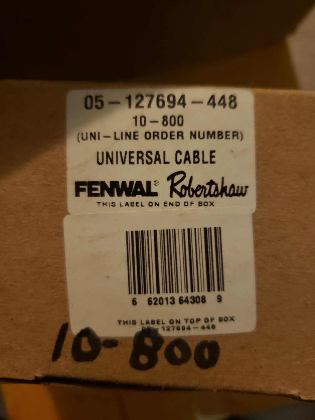Fenwal Robertshaw Universal Cable 05-127694-448 (Replaces 10-800) (Box A)