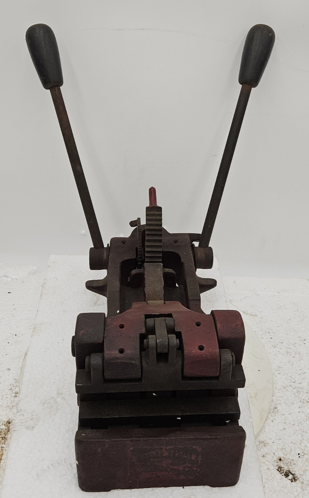 RARE Detroit Belt Lacer Press SER # 21210 Vintage flat belt Lacing. Machine NICE
