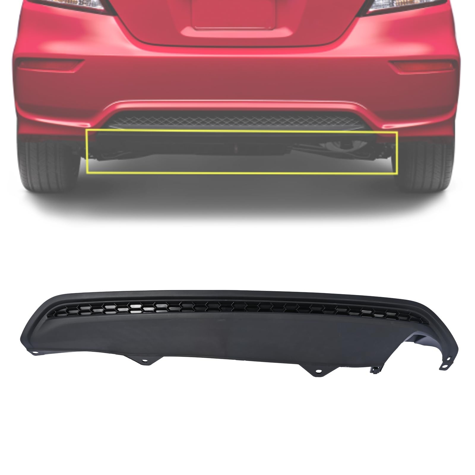 Rear Lower Bumper Valance 04716TR3A90 Fit for Honda Civic 2013 2014 2015 PP T…