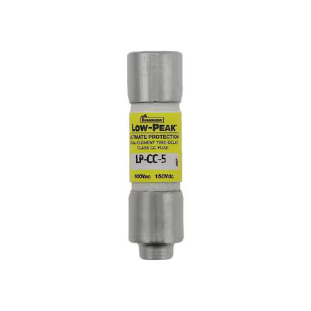 Eaton Bussmann Lp-Cc-5 Cc Class, Time-Delay, 5A, 600V Ac, Non-Indicating