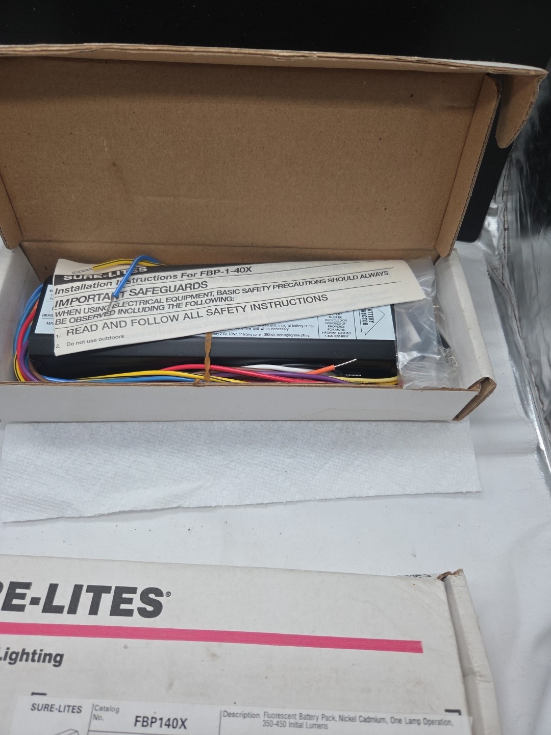 Cooper Lighting 2 FBP140X SURE-LITES Fluorescent Emergency Ballast 2 New Units.