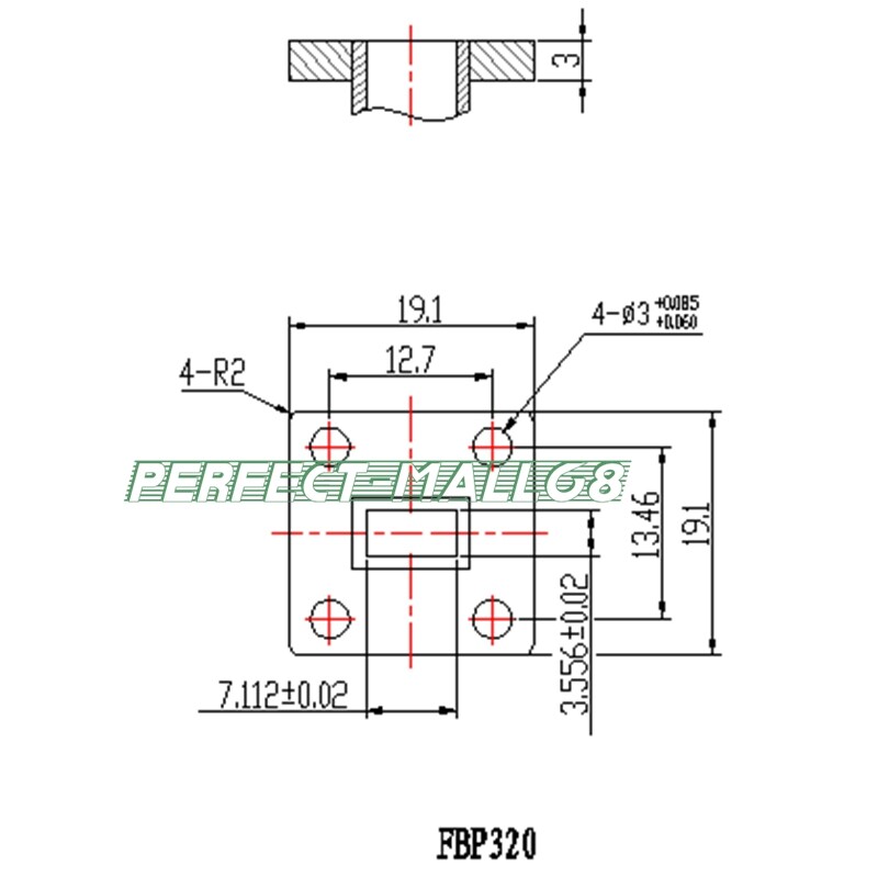 1PC 26.3-40GHz BJ320 (WR28) YERKON Waveguide Coaxial Converter