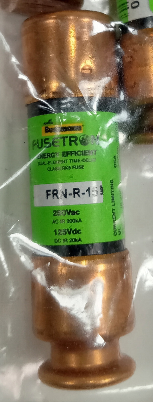 1 NEW BUSSMANN FRN-R-15 TIME DELAY FUSE NNB ***MAKE OFFER***