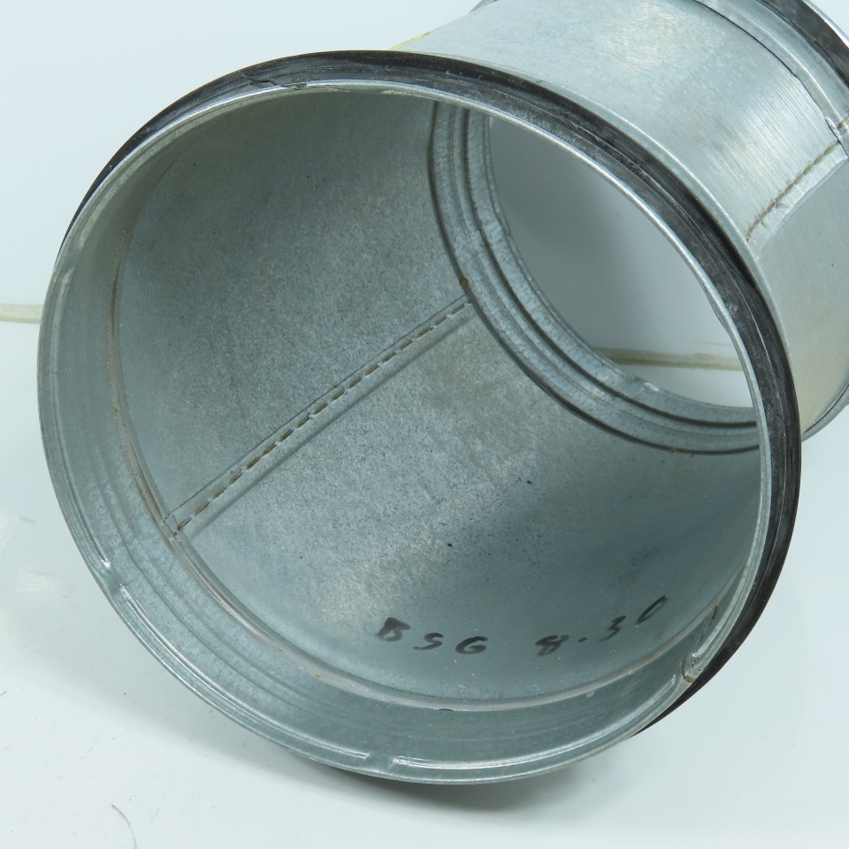 Size 8 Sure-Seal Style 24 Gauge 45 Degree Elbow Spiral Duct Fitting 7-7/8″ OD