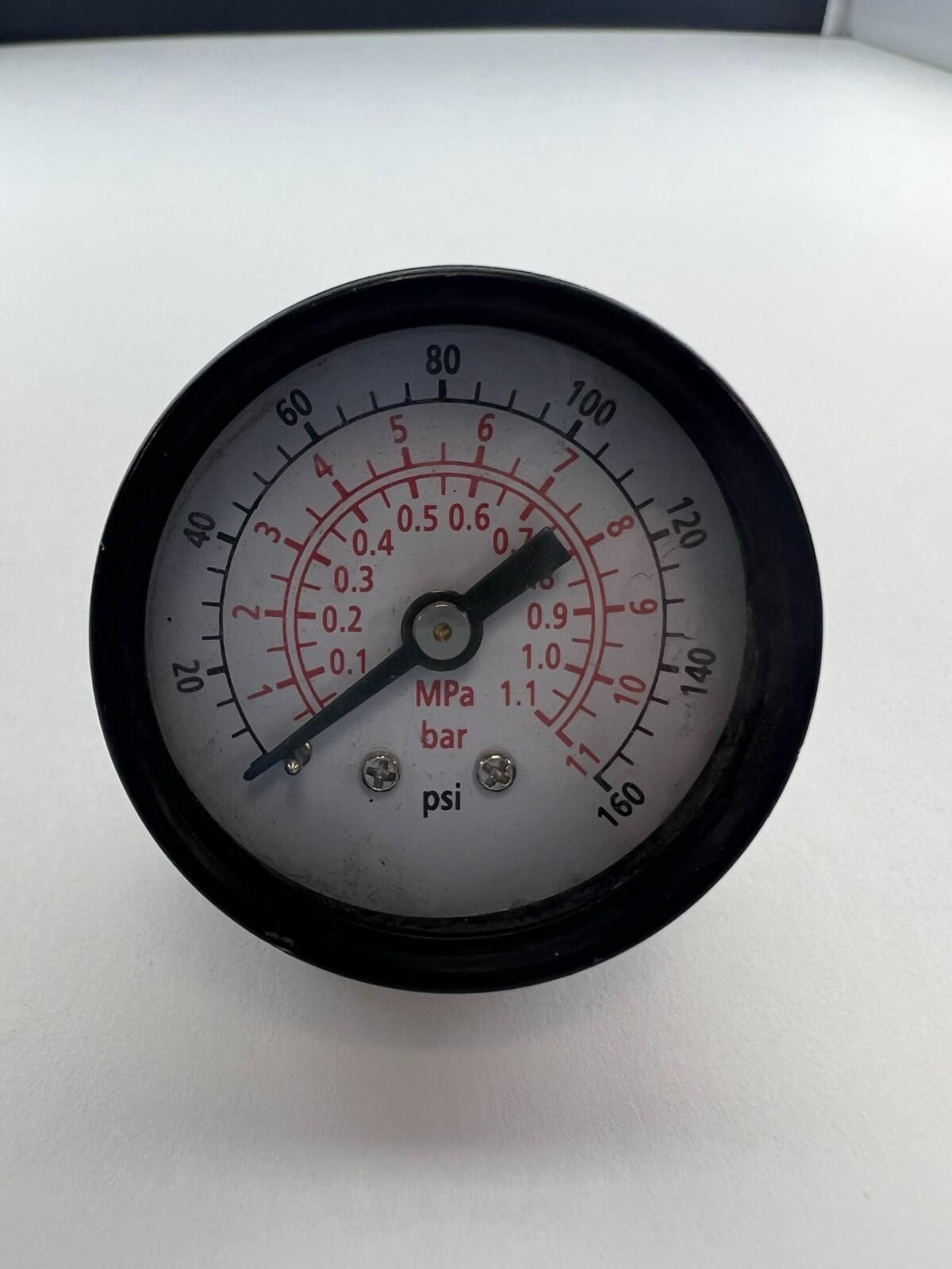 Pressure Gauge 1-5/8 Diameter 0-160 PSI 0-11 Mpa