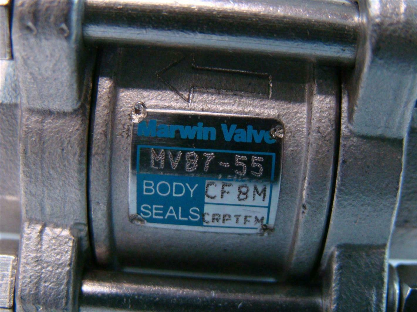 Marwin 3pc Ball Valve 1/2″ NPT with 3/8″ Bushing CF8M 316 Stainless 8035213 MV87