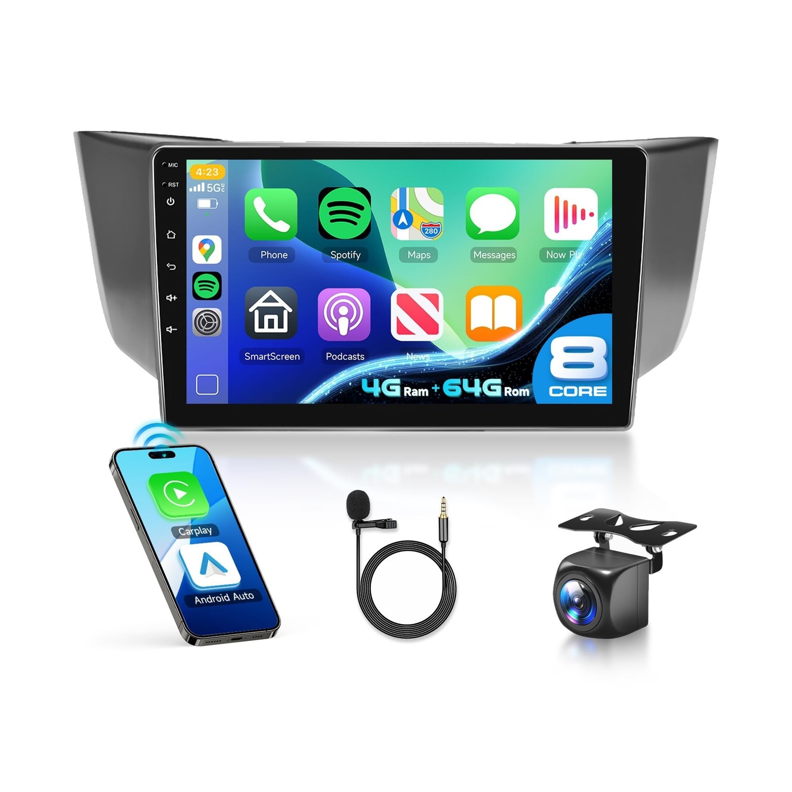 8Core 4G+64G Radio for Lexus RX300 RX350 RX330 RX400H 2004-2009 (Online-Upgra…