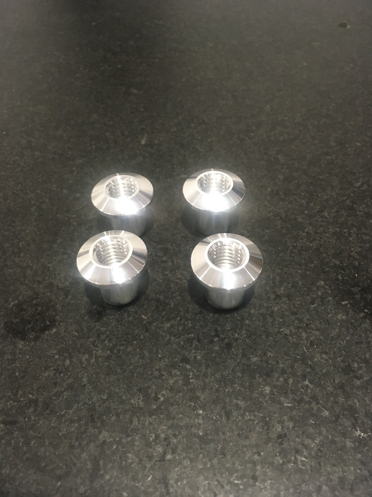 Threaded Weld On Bung Insert Aluminum 1/2-13 Blind Hole 6061 Flanged