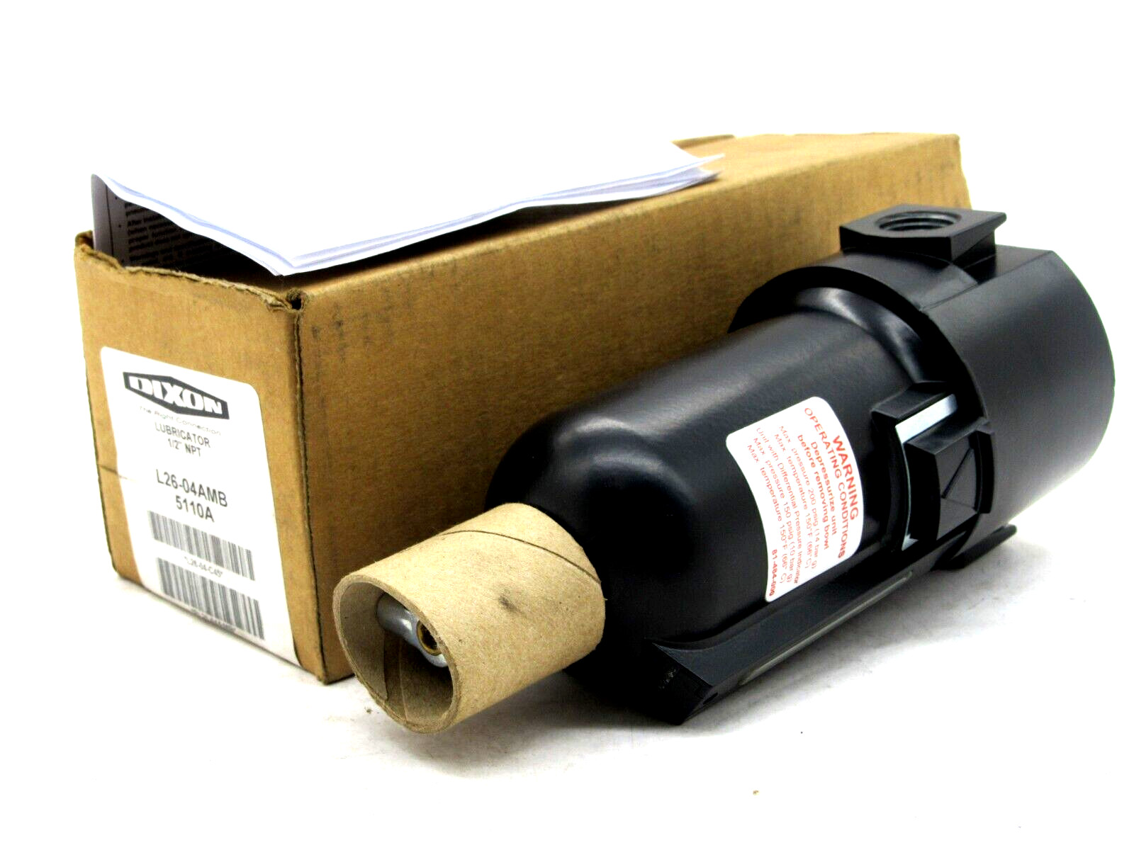 NEW DIXON L26-04AMB LUBRICATOR 1/2″BOT L2604AMB