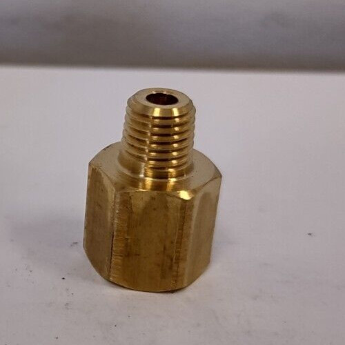 Brass Straight Adapter 1/8″ NPT Female x 1/16″ NPT Male