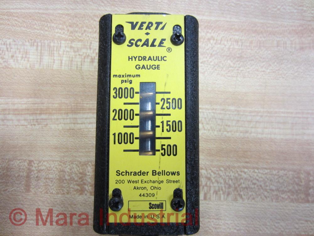 Schrader Bellows 500-3000 5003000 630-0010 Gauge