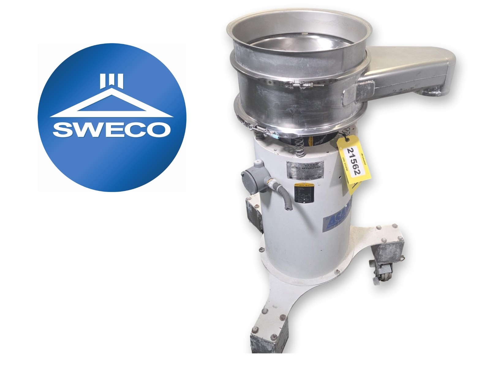 SWECO 18” SINGLE DECK MODEL LS18S65CBELP3WCX5 STAINLESS STEEL, USED