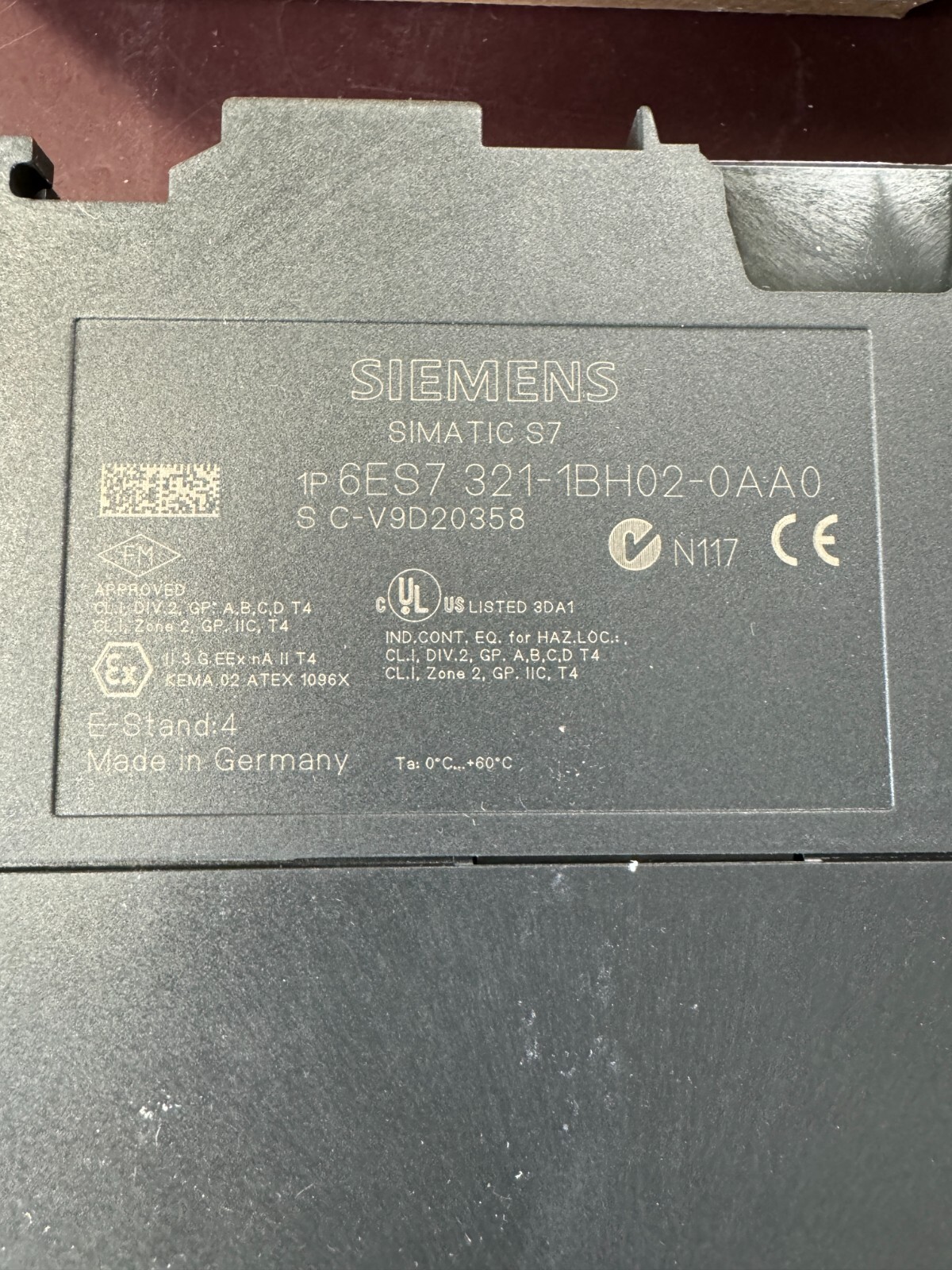 Siemens 6ES7-321-1BH02-0AA0 Digital Input Module