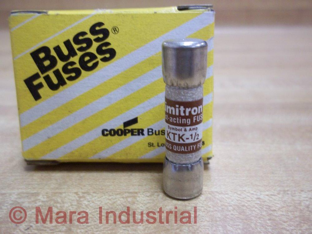 Buss KTK-1/2 Bussmann Fuse Cross Ref 6F129 (Pack of 10)