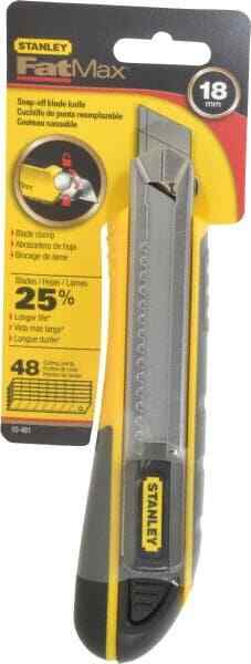 Stanley 10-481 Snap-Blade Knife: 7-3/32″ OAL, TPE Handle
