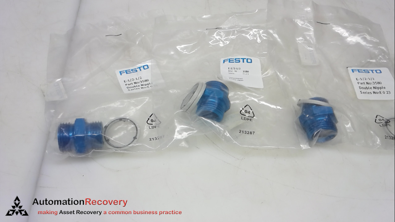 FESTO E-1/2-1/2 DOUBLE NIPPLE STRAIGHT,MALE THREAD G1/2″, NEW #258388