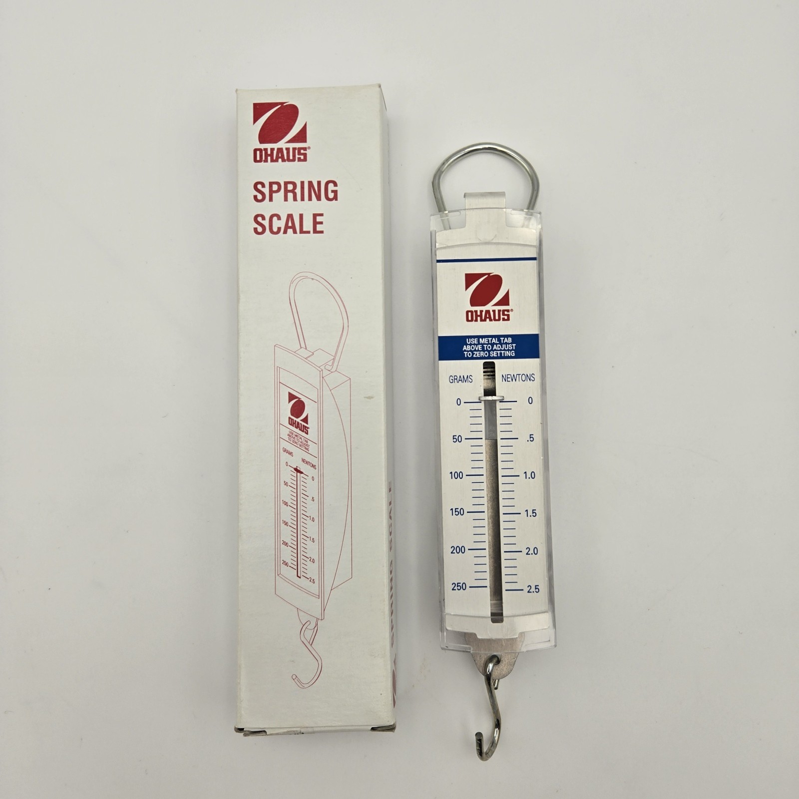 NEW OHAUS Spring Scale 250g 2.5N Pull Type Mechanical Balance Lab Scale 8003-MN