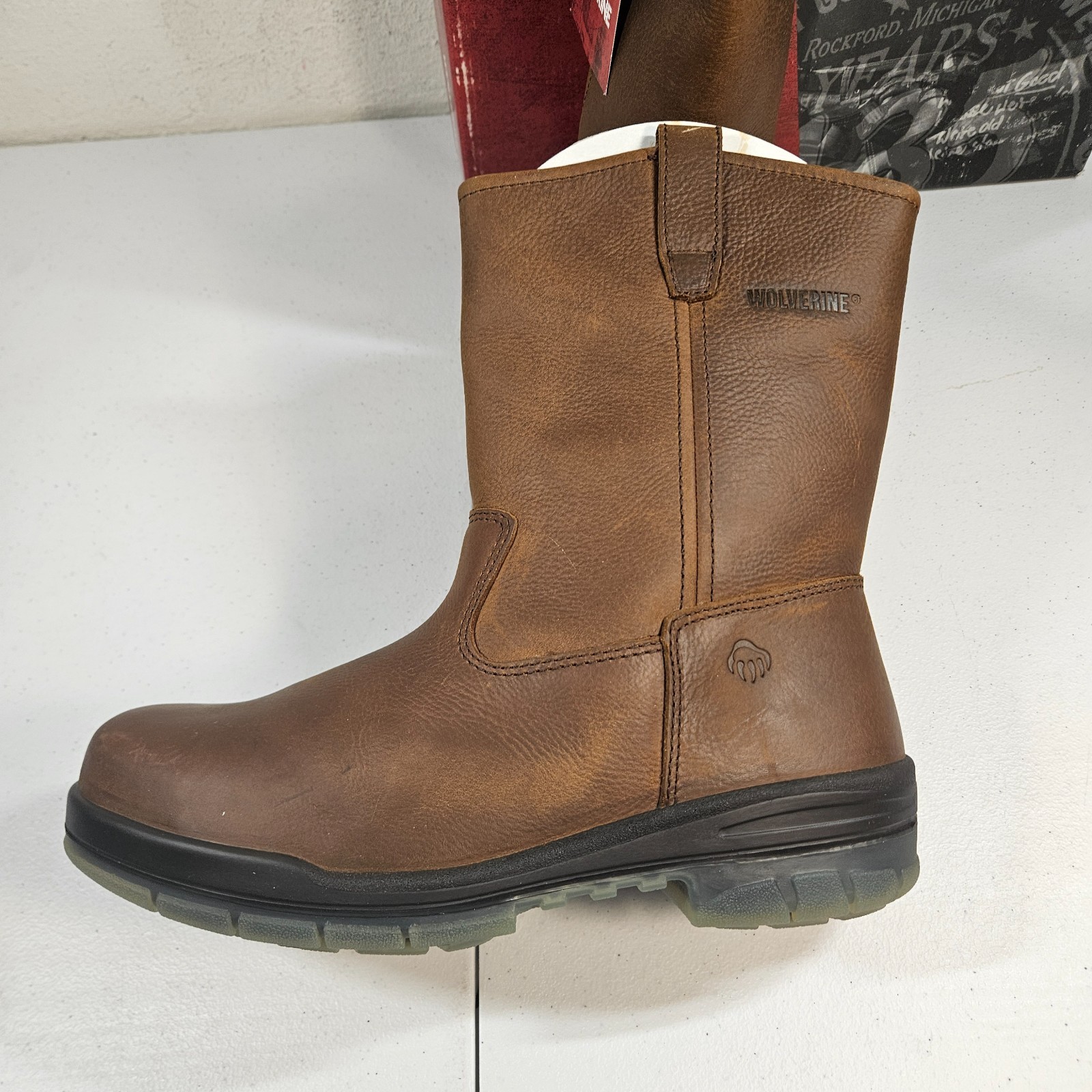 Wolverine Men’s Steel Toe W03258 DuraShocks Wellington Stone 8.5 M New