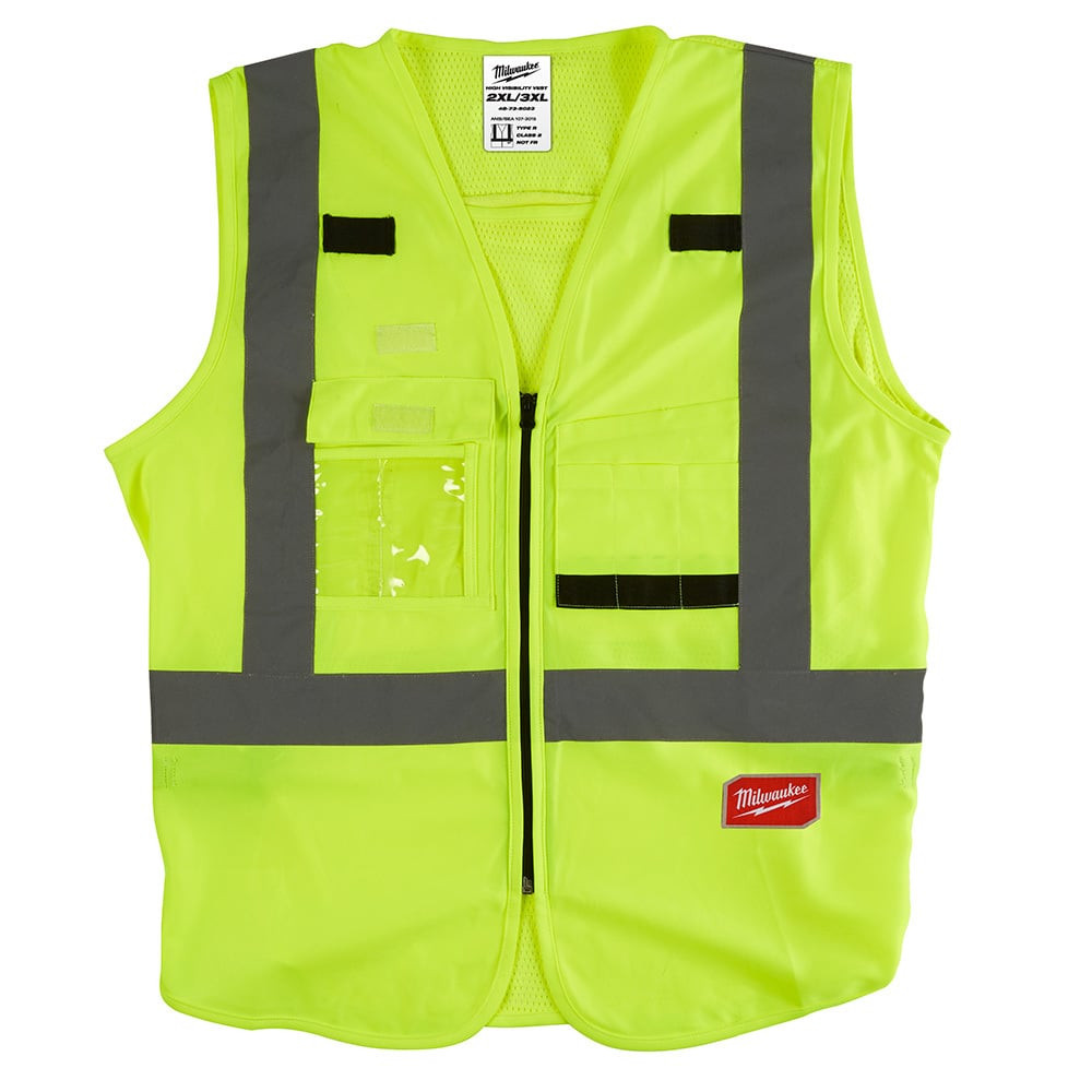 Milwaukee 48-73-5023 High Visibility Yellow Safety Vest – XXL/XXXL