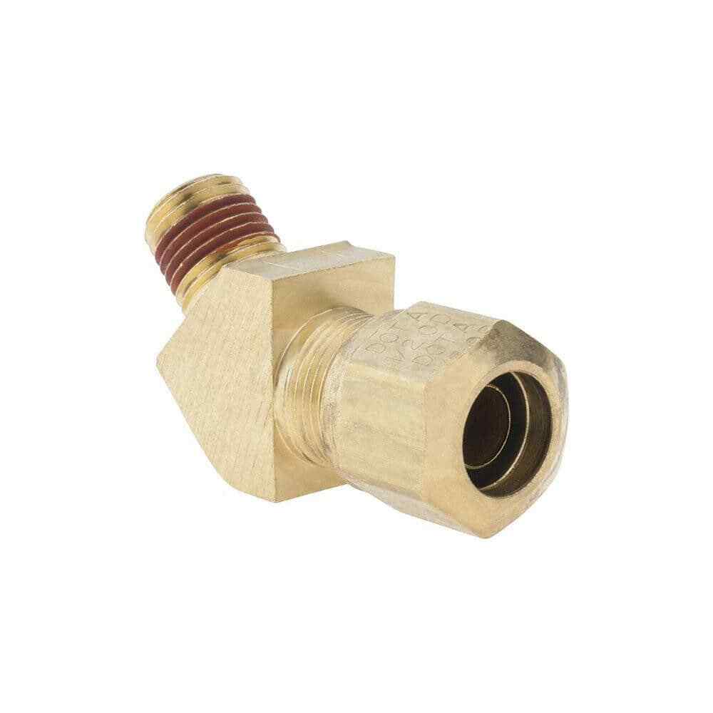 Eaton 1480X8X4Z Compression Tube Elbow: 1/4″ Thread, Compression x MNPT Brass
