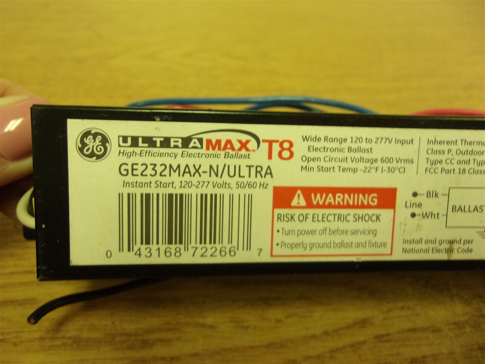NEW GE UltraMax T8 Lamp Ballast GE232MAX-N/Ultra *FREE SHIPPING*