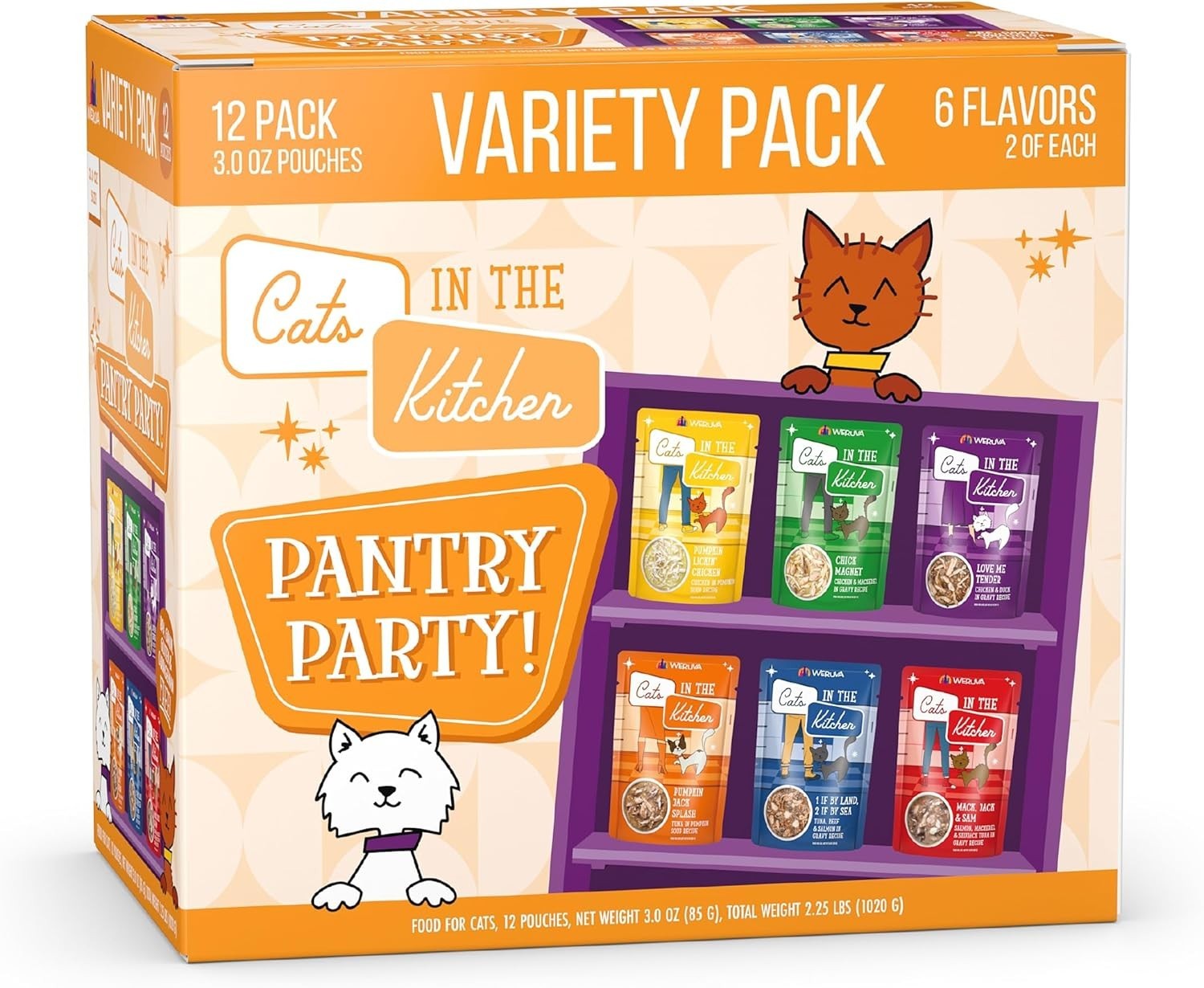 Weruva Cats in the Kitchen Pantry Party! Wet Cat Food – Variety Pack, 36 ct