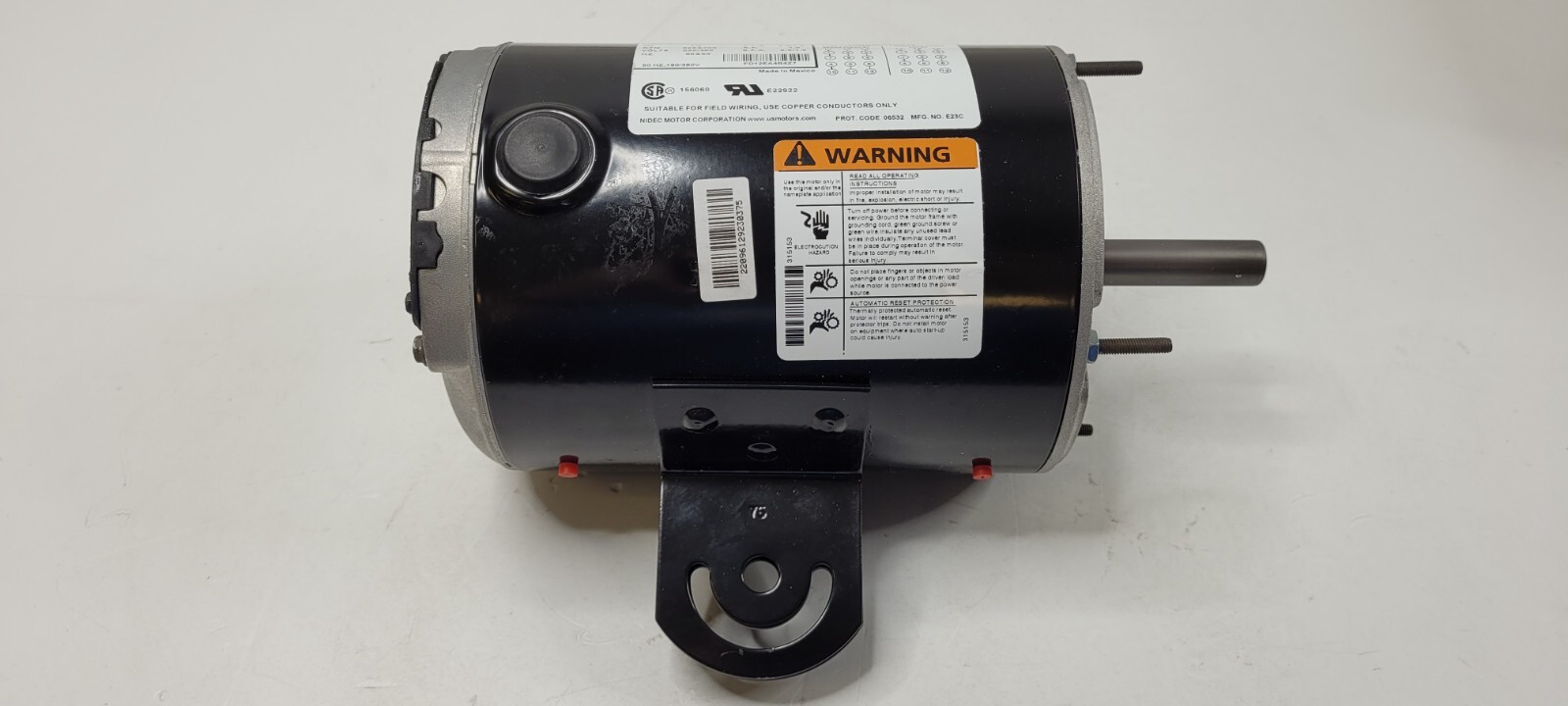 US MOTORS NIDEC FD12EA4B4Z7 Polyphase Direct Drive Fan Motor 1/2 HP 825 RPM