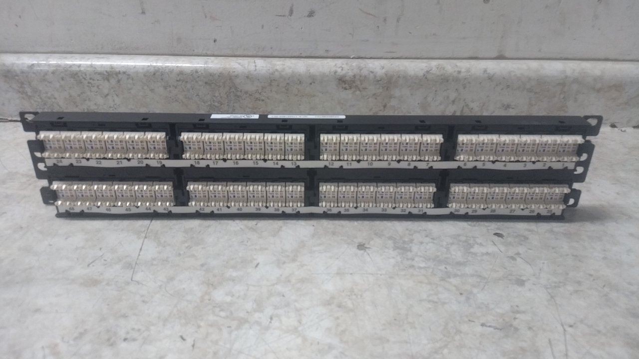 Panduit DP485E88TGY 19 In Overall Width 3-1/2 In Overall H 48 Port Patch Panel