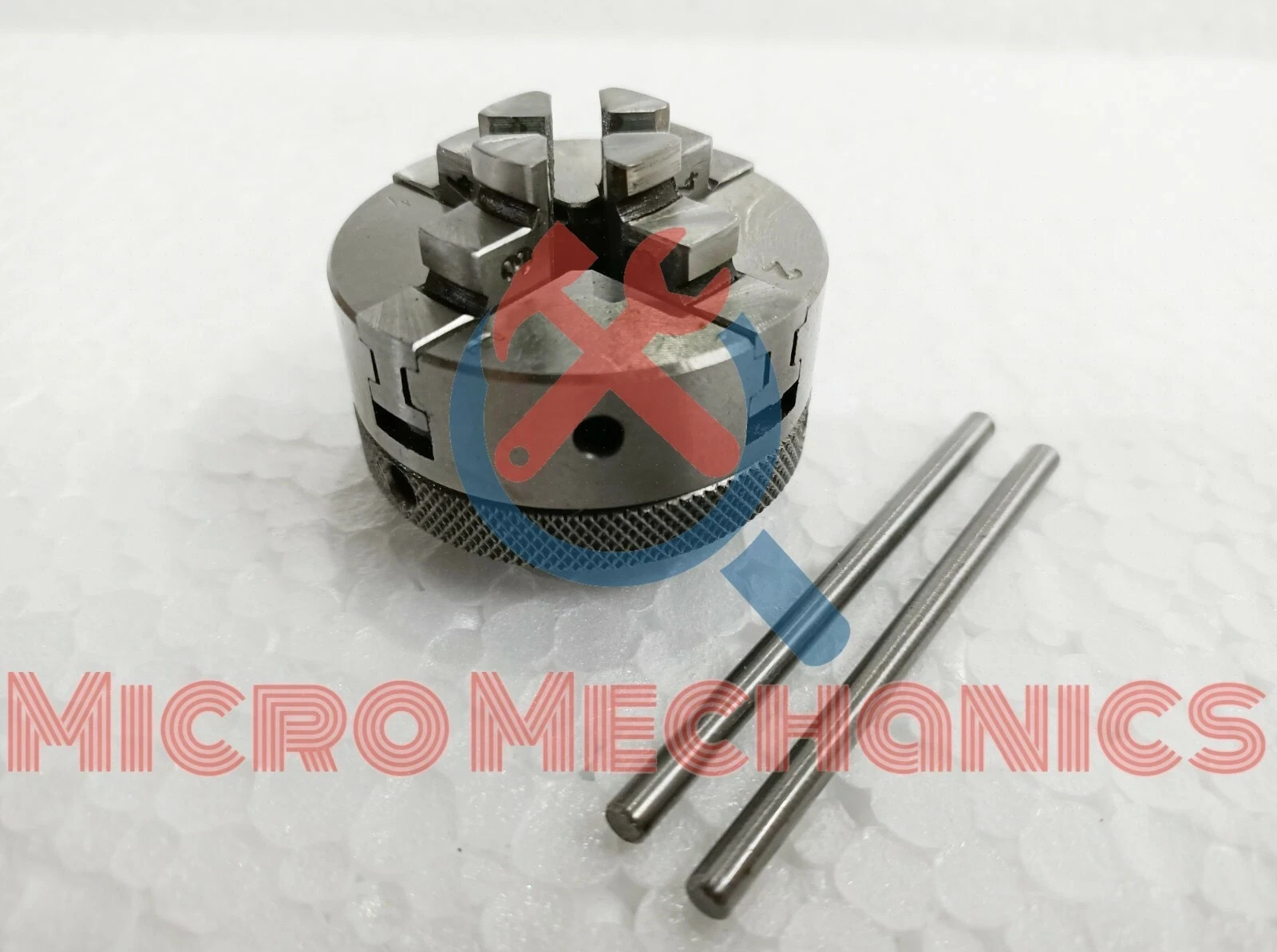 Revolving Live Center MT 2 – MT 3 Shank + 50mm Mini Chuck 4 Jaws Self Centering