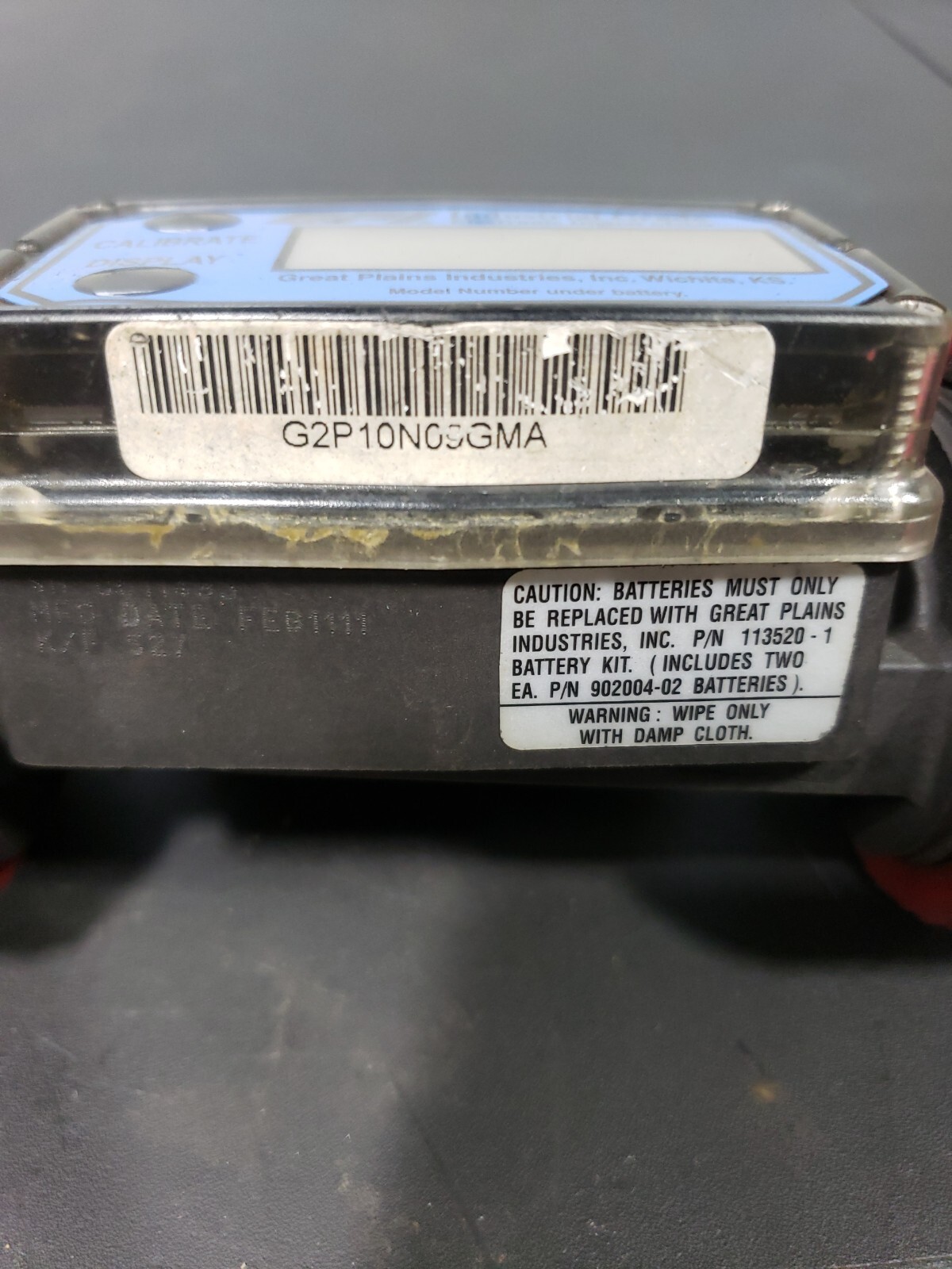 GPI G2P10N09GMA INDUSTRIAL GRADE FLOWMETER USED