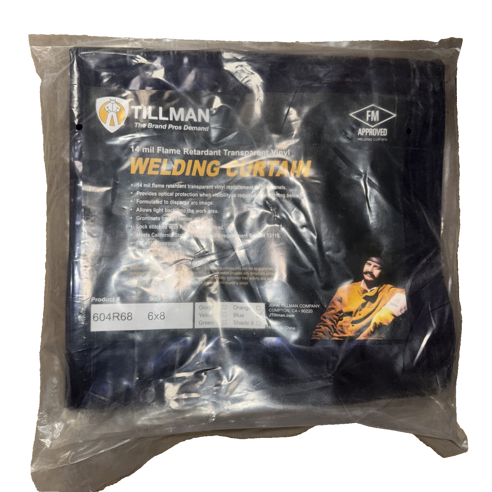 Tillman Welding Curtain 6×8 Blue 614F68