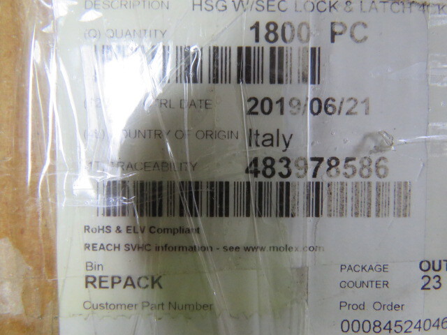 Molex 945504104 Qty of 55 per Lot 5.00mm Pitch Rast 5 PA Polyamide (Nylon) 6/