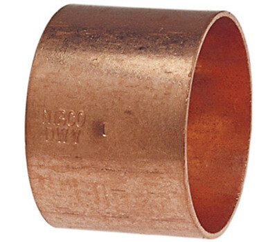 Nibco 901 1-1/2 Inch Sweat Wrot Copper DWV Coupling with Stop